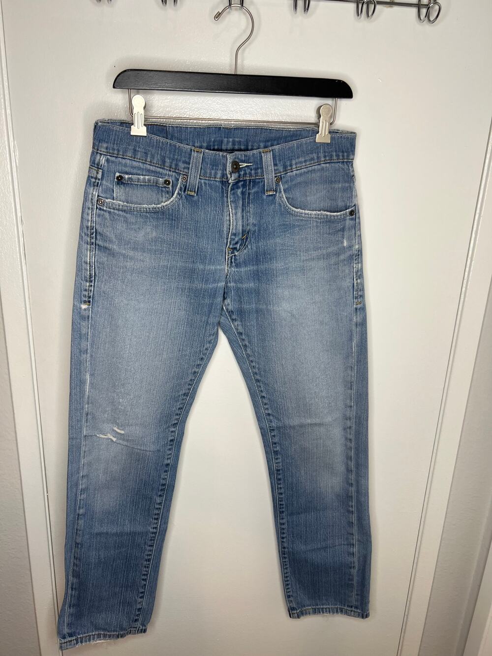Levi's 511 Women's Skinny Distressed Jeans Light Blue ~ Size 31x30
